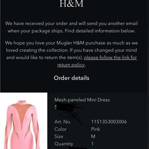 Mugler x H&M collab dress